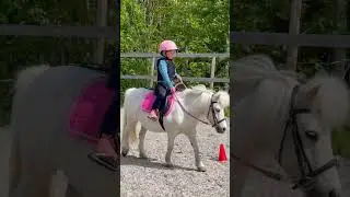 Ella’s first riding lesson on her NEW pony🥹❤️ 