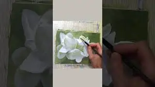 цветы акрилом.