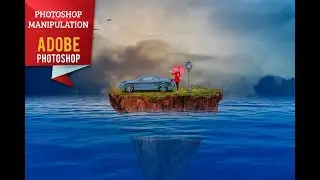 how to design Floating Island Photo Manipulation in adobe photoshop