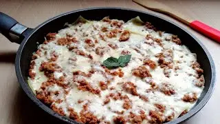 Lasaña SIN HORNO Deliciosa RECETA en Sartén 😋👌| Fácil y Rápida
