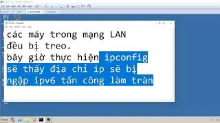 Tấn công làm tăng CPU máy trong mạng LAN, và ngập IPv6