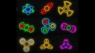 Neon Fidget Spinners game online.