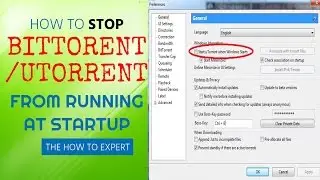 How To Stop BitTorrent/UTorrent from Running at Startup - The How-To Expert