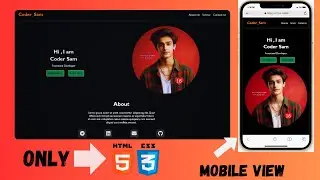 Responsive Portfolio Only  Using HTML & CSS || html css se website kese banaye 💻 || portfolio web