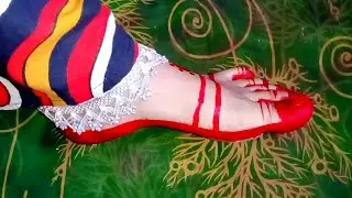Beautiful Indian feet Alta Mahavar design 🌹🌹Alta kaise lagaye feet (Priya designer  )