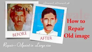 Repair old image in Photoshop | Convert passport image into large |  old photo restor in photoshop