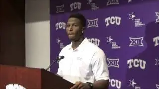 KYLE HICK OF THE TCU HORNED FROGS TALKS UPCOMING OKLAHOMA STATE GAME