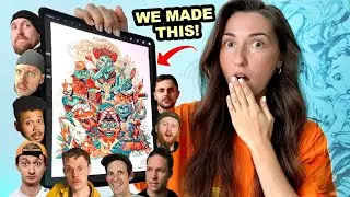 10 Art YouTubers Make a Secret Artwork!