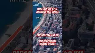 Marathon des Alpes-Maritimes Nice-Cannes 2024: fly over the marathon course! Video of the race path.