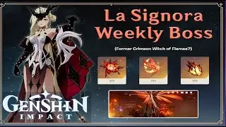 New Weekly Boss la signora full fight On version 2.1 Genshin Impact