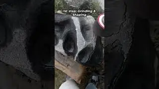 Transformation from Raw to Polished - XL Rainbow Obsidian 🌈