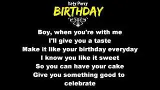 BIRTHDAY - Katy Perry (lyrics)