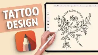 Perfect tattoo design in Autodesk Sketchbook | Tips for perfect LINE ART