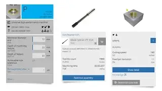 Find reaming cutter and core-hole drill