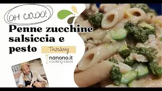 Penne salsiccia zucchine e pesto - Salsiccia norcineria di Camaiore (Toscana) - nanono.it