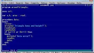 How to calculate triangle area in Pascal