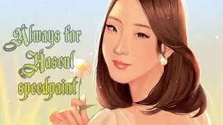 Always For Haseul 🕊💚🌤🌙 speedpaint