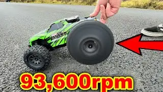 Traxxas Mini-Maxx RC Car gets OverVolted (4x power)