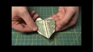 Heart Dollar Bill Origami - Easy Origami Tutorial - Paper Folding Valentine Hearts