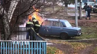 Пожар на дороге