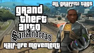 GTA: SA with Half-Life Movement - All Graffiti Tags Speedrun 13:53
