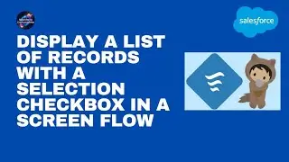 29.Display a List of Records with a selection checkbox in a screen flow