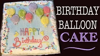 Easy Festive Birthday Cake Tutorial. Balloons, Clouds & Creative Writing Idea.