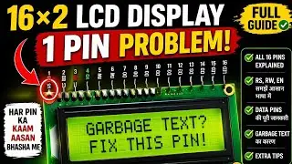 Coffee Machine 16×2 LCD Display Pinout Explained | All Pins Working + Garbage Text Problem Fix