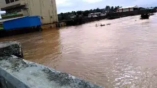 Flood in Gedilam River  Cuddalore