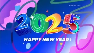 New Year 2025. graphic art (animated)