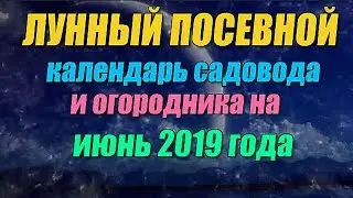 Лунный посевной календарь садовода и огородника на июнь 2019 года