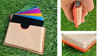 LEATHER MODELING (Card holder), using a 40w creality falcon2 cuts WOOD #crealityfalcon2