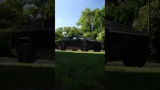 Satin Black Cyber Truck #pristinewraps