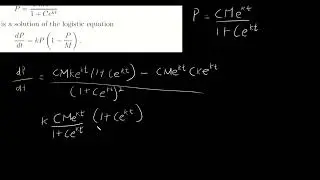 Verifying Solution to Logistics Equation