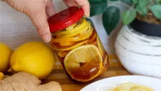 Lemon and ginger in a jar for strong immunity, and against colds, 🍋 here's how to use it