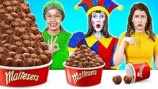 БОЛЬШАЯ, СРЕДНЯЯ И МАЛЕНЬКАЯ ТАРЕЛКИ: ПОЕДИНОК 🍧 Едим шоколад 24 часа 🎉 от 123 GO! CHALLENGE