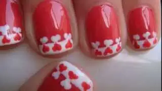 Heart French Tip Nail Design For Short Nails (Valentine's Day Nails)