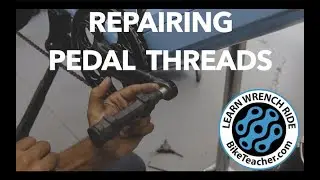 How to repair stripped pedal threads on the crank arm with Unior bushing and a pedal tap.