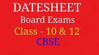 Datesheet for board 2021 | datesheet of class 10 2021 | cbse board exam 2021