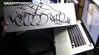 GRAFFITI VIDEO . NET - GRAFFITI TAGGING WITH THICK MARKER
