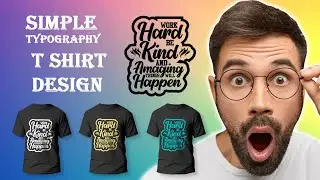 Typography T-Shirt Design  illustrator  @GFXMentor