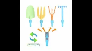 Kid Garden Tool Torwel Fork Cultivator Rake With Interchangeable Heads