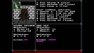 UI DEMO 2: She-Elf vs. Giant Spider