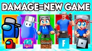 Minecraft, But If I Take Damage I Switch Games!