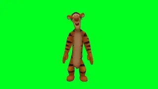 Tigger dancing green screen