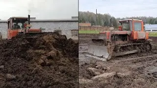 Трактора Дт-75, МТЗ 1221, МТЗ 1523, Экскаватор на базе МТЗ 82. Чистим и вывозим навоз.