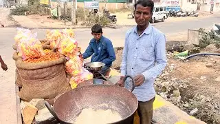 BHUGALA (Indian snacks) making Process #streetfood