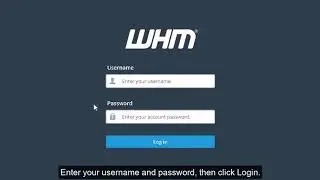 whm res loginto webhost manager