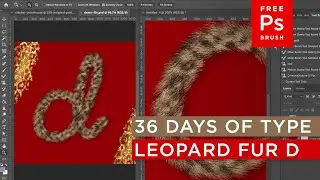 Furry Leopard Effect Free Adobe Photoshop Brush Download + 36 Days of Type Letter D