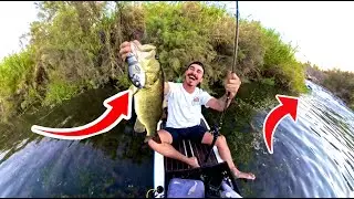 Fishing BIG SWIMBAITS in a HIDDEN Magical SPILLWAY